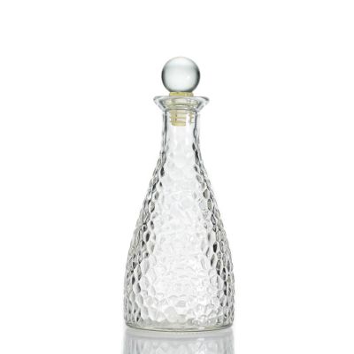 Nordic Style Glass Reed Diffuser Bottle 6oz Glass Vase For Hotel Decor 