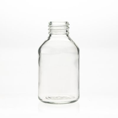 Clear Round Glass Bottle 100 ml Room Fragrance Bottle Aroma Reed Diffuser Glass Bottle with Lids