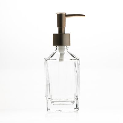 Clear Reed Diffuser Bottle 230ML Glass Hand Sanitizer Bottle With Sprary Pump