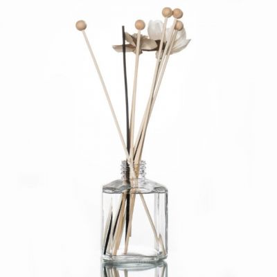 Luxury 150ml decorative octagonal shape reed glass diffuser bottles