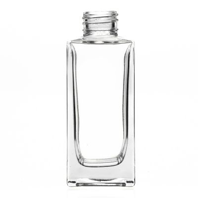 Cosmetic Packaging Container 150 ml Square Clear Fragrance Bottle Aroma Reed Diffuser Glass Bottle