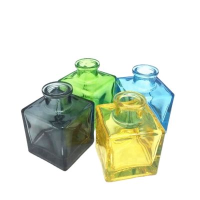 High quality 100ml square shape glass perfume diffuser bottle wholesale