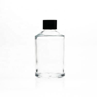 Round Cosmetic Lotion Bottles 200ml cylindrical refillable glass diffuser bottle with screw cap