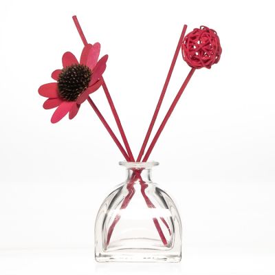 High quality fancy 250ml decorative tent shape glass aroma reed diffuser bottles with corks