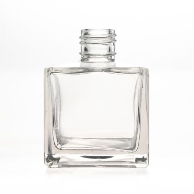 80ml 120ml square thick bottom glass diffuser bottle with screw cap