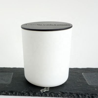 Eco Friendly Unique Black White Votive Glass Candle Vessels With Metal Gold Silver Black Lids