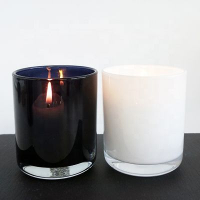 popular inside paint white black 12oz candle jars 12 with decor lids
