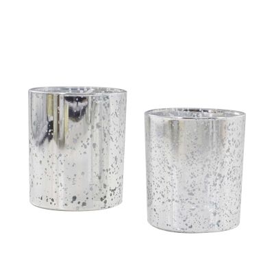Mescente matte silver glass bottle spices jars for scented candle making