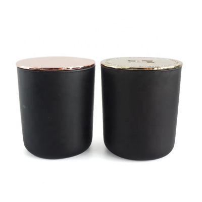 12oz popular black matte wedding candle jars with lids and box