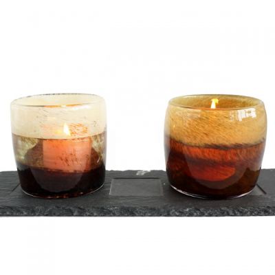 unique glass candle jars 12oz hand blown coorful candle holders cup