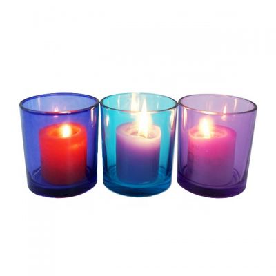 High Quality 10oz candle jar blue purple amber frosted black green white 300ml candle holders for candle making