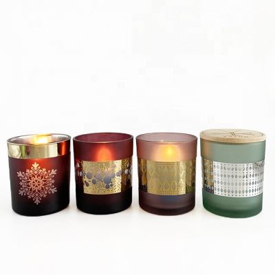wholesale machine made glass candle jar with high quality