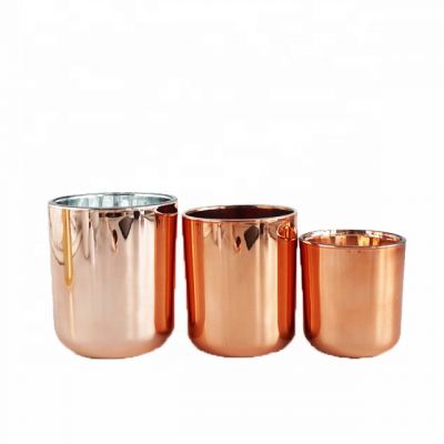 decorative electroplated glass candle cup candle jar with lids
