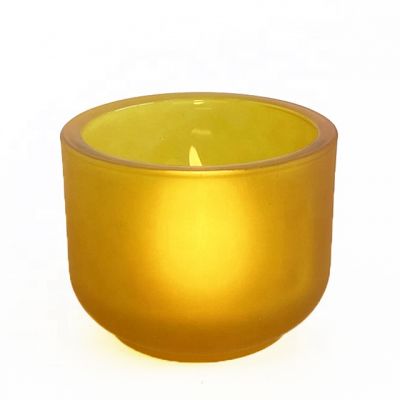 Custom Colors Thick Wall Glass Candle Holder for Home Decoration