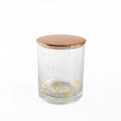 custom 10oz 300ml clear glass jar empty glass jars with lids for food