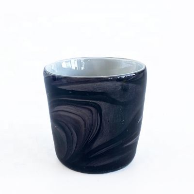 Horn Shape Glass Candle Holder Handblown Candle Jar
