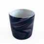 Wholesale handmade black white swirl candle tumbler jar for candle wax