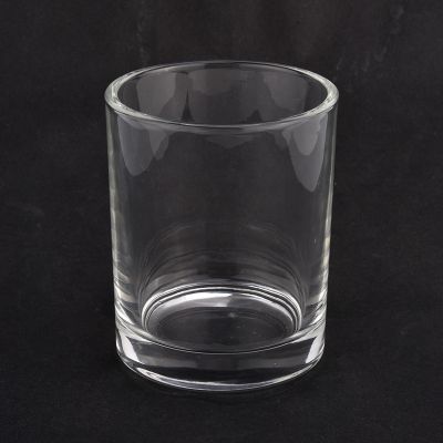 luxury clear thick wall glass candle vessels