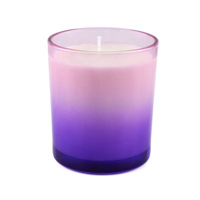 Custom Gradient Color Glass Candle Jars Wholesale pot de bougie