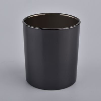 Luxury 300ml matt black candle holder for home decorative