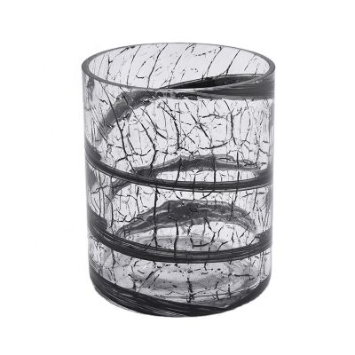 luxury grey decoration glass candle jars