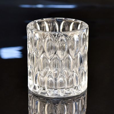 Luxury diamond wholesale glass candle holder for candle making