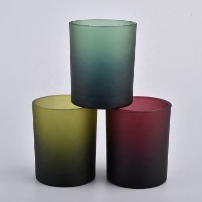 Custom Gradient Color Glass Candle Holders