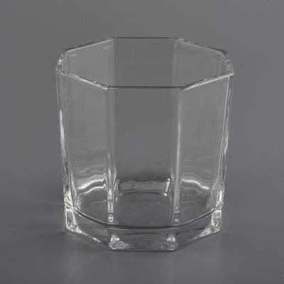 wholesale square empty glass candle holder