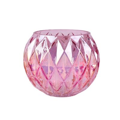 embossed glass candle holders hot sale
