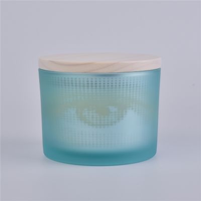 decorative glass candle holder blue