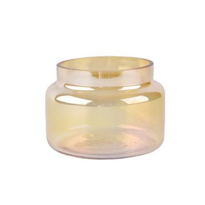 12oz Transparent amber glass candle jars wholesale