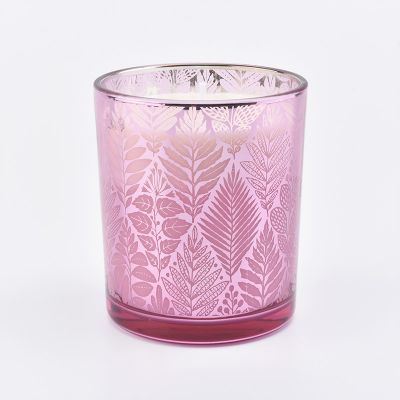 OEM Luxury Laser Engraved Glass Candle Holders