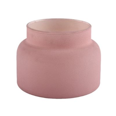 Matte Pink Colored handmade candle jars glass