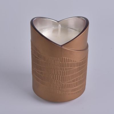 Popular Custom Color 8OZ Copper Glass Candle Holders