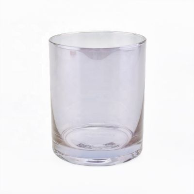 transparent gray electroplating glass candle holders