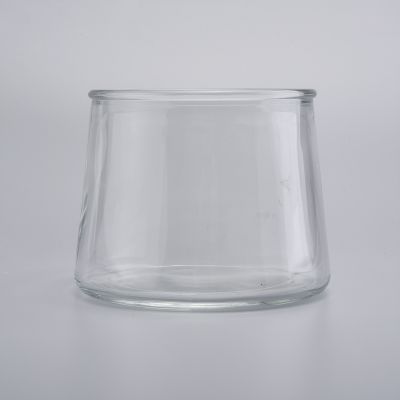 Round bottom glass candle vessels