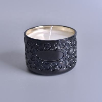 patent design Luxury modern black glass jars candle