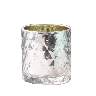 Whosale cheap 180ml silver empty candle holder