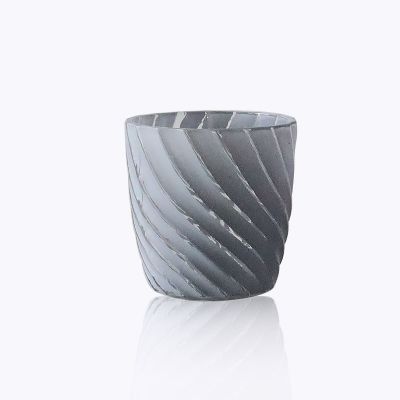 Hot sale custom colored cup glass vase candle holder for decoration