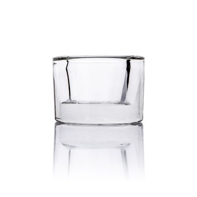 Wholesale machine blown clear glass candle jar with high quality