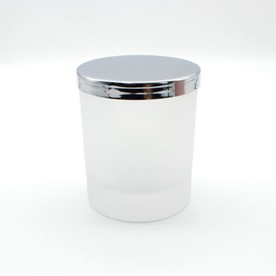Frosted Glass Candle Jar Matte Black Or White Glass Candle Holder