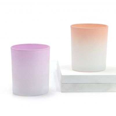 Beautiful Bath And Body Works Gradient Color Glass Candle Holder