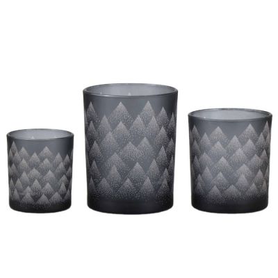 wholesale frosted empty candle glass for decoration