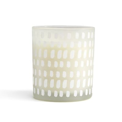 Wholesale Custom Creative Frosted White Candle Jars Glass Holder