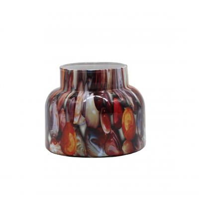 The Custom High Quality Color Spray Water Transfer Printing Luxury Empty Candle Jars