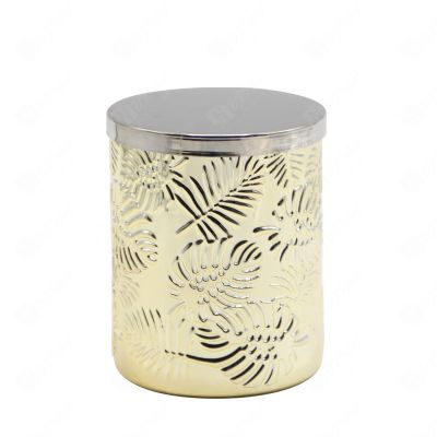 Wholesale Luxury Candle Jars Glass Large Gold Candle Jar