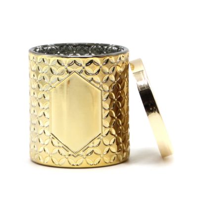Wholesale Jars Gold Lid Empty Jar Luxury Prayer Holder Candle Vessels Glass