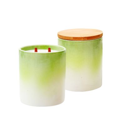 New Handmade Home Decoration Gradient Color Spray Frosted Color Candle Jars