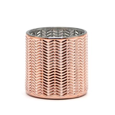 NEW Luxury Rose Gold Candle Jar Glass Candle Holders