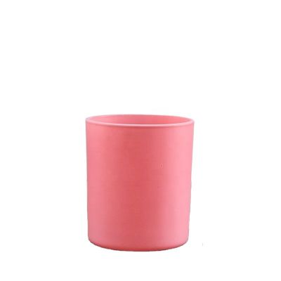 Wholesale 6oz Custom Container Frosted Colour Glass Candle Holder Jars